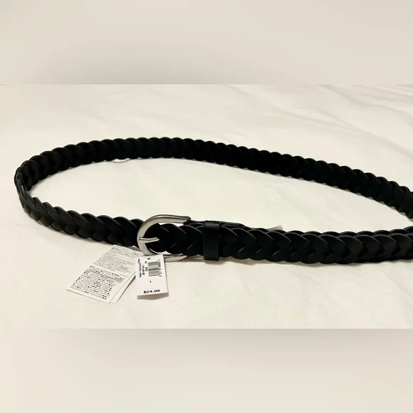 GAP Woven Vegan Leather Belt Size Large NWT - Picture 2 of 4